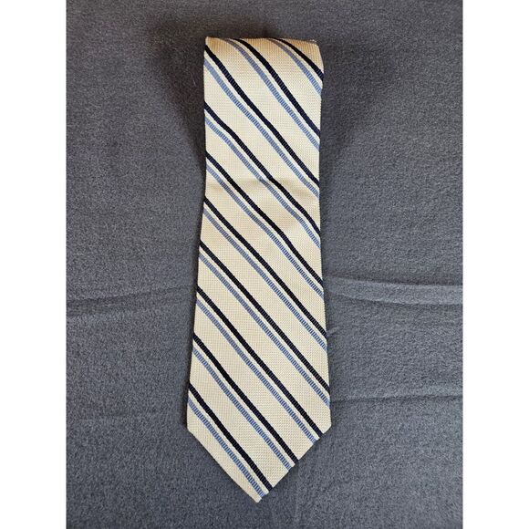 Polo‎ By Ralph Lauren Classic Blue & White Stripe Tie Silk - Picture 1 of 5